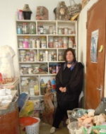 Semral Öztan in her studio